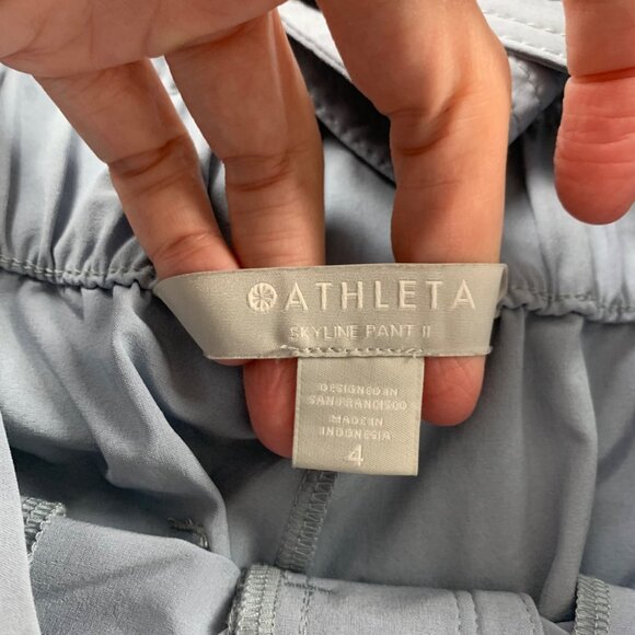 Athleta Sky Blue Ultra Lightweight Belted Skyline Pant 4 - Picture 3 of 6